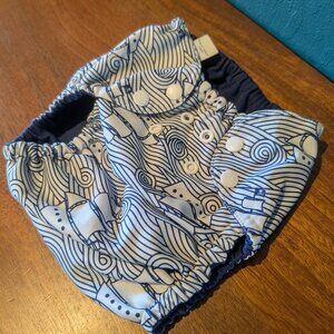 Esembly Outer Diaper Cover (Size 2) - Blue Ships